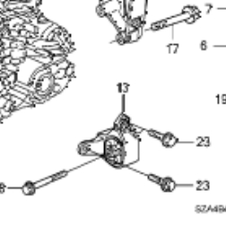 Coxim de transmissão (suporte da caixa de mudança) 50850SZAA02 Honda