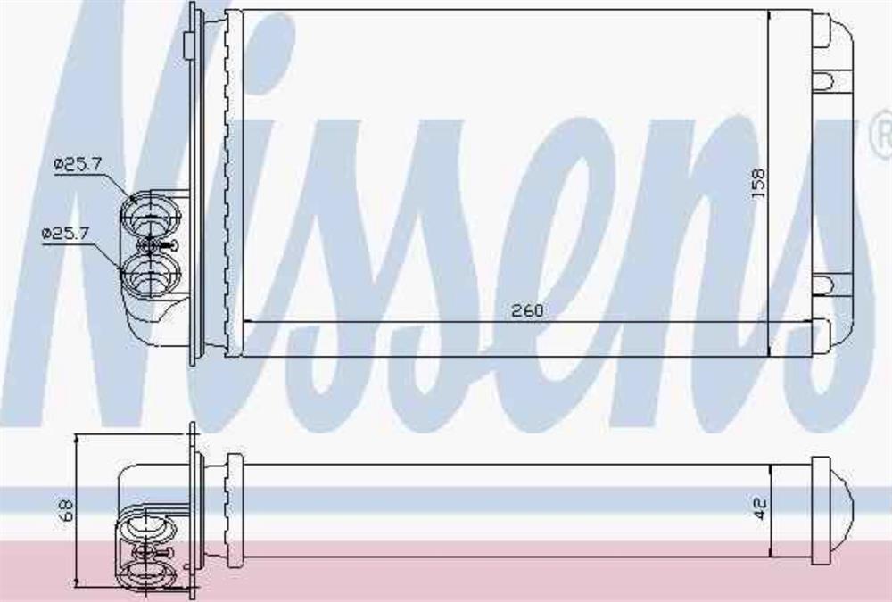 73255 Nissens radiador de forno (de aquecedor)