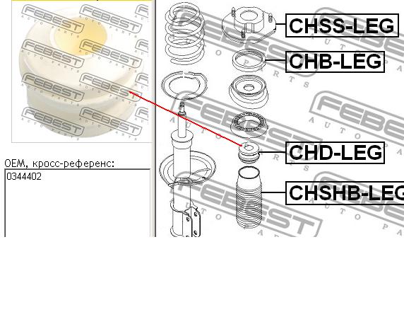 Pára-choque (grade de proteção) de amortecedor dianteiro para Opel Ascona (84, 89)