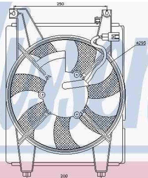 Ventilador (roda de aletas) do radiador de aparelho de ar condicionado para Hyundai Sonata (EU4)