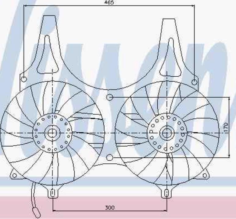 501523W2 Polcar difusor do radiador de aparelho de ar condicionado, montado com roda de aletas e o motor