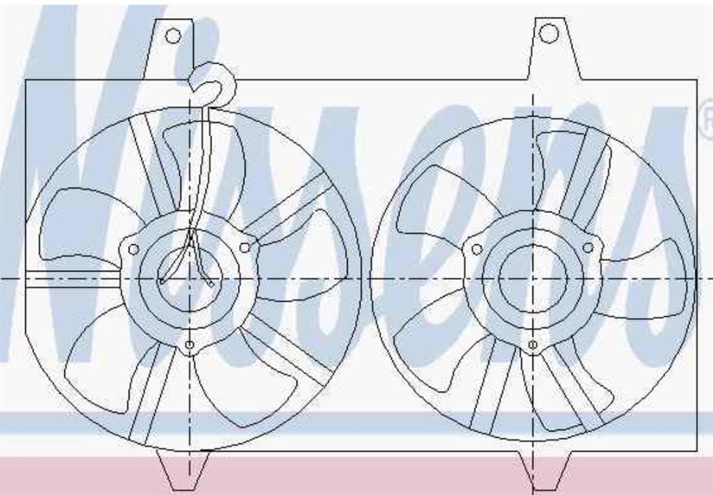 Ventilador elétrico de esfriamento montado (motor + roda de aletas) para Nissan Maxima (A33)