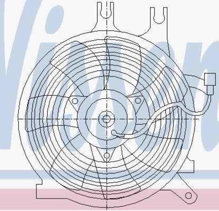 85384 Nissens difusor do radiador de aparelho de ar condicionado, montado com roda de aletas e o motor