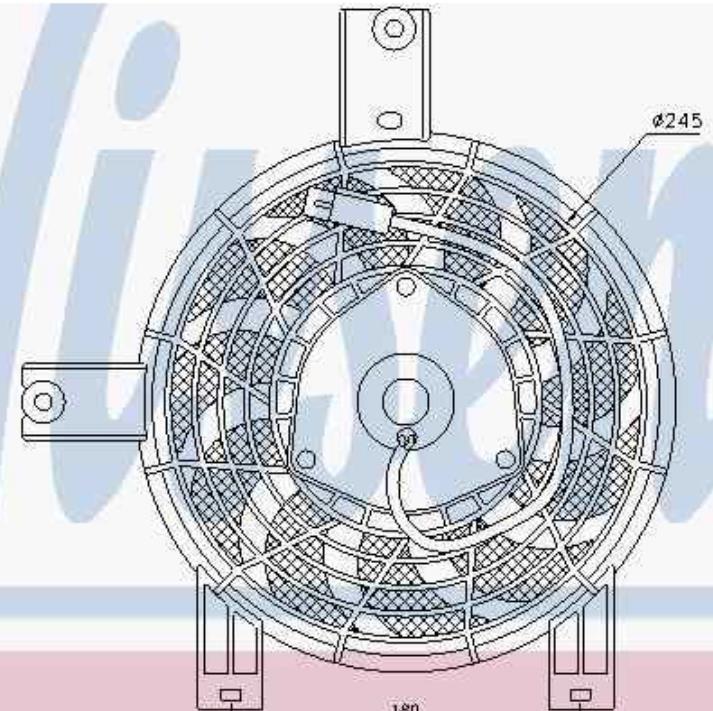 Ventilador elétrico de aparelho de ar condicionado montado (motor + roda de aletas) 85603 Nissens