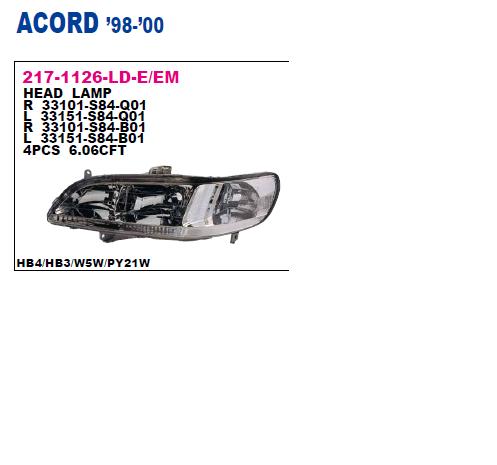 Правая блок фара Honda 1EB23603602 цена, от 104.51 USD