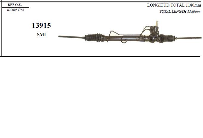 13915 Sercore cremalheira da direção