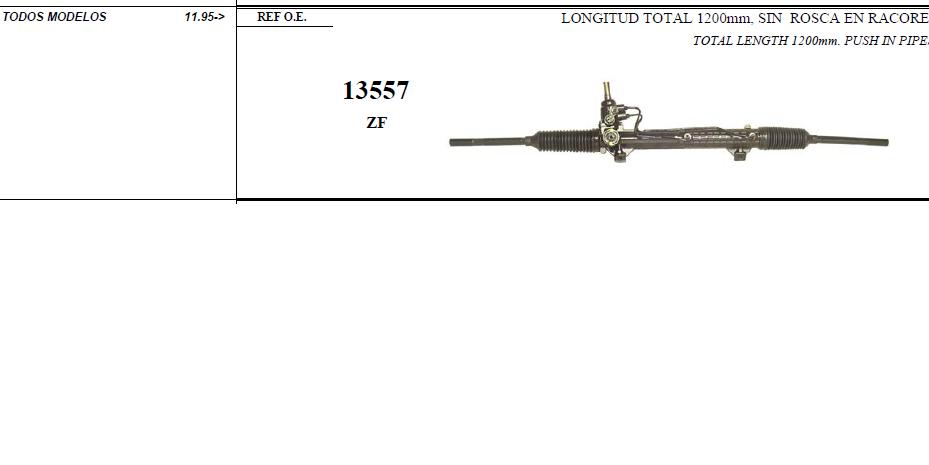 13557 Sercore cremalheira da direção