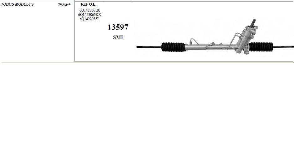 13597 Sercore cremalheira da direção