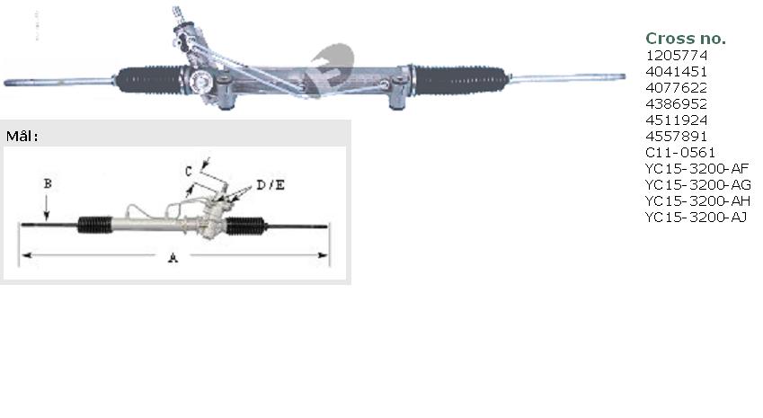 FO7222R ASR cremalheira da direção