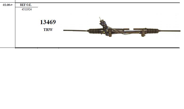 13469 Sercore cremalheira da direção