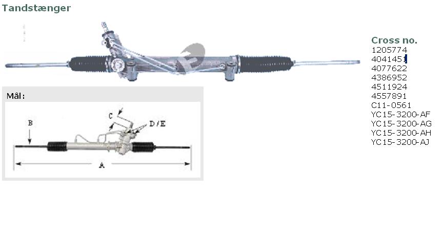 Cremalheira da direção Ford Transit 5 V184/5