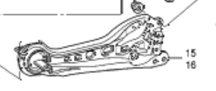 Рычаг (тяга) задней подвески продольный нижний правый на Acura RDX 