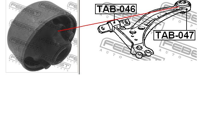 Купить TAB047 Febest Сайлентблок нижний передней подвески