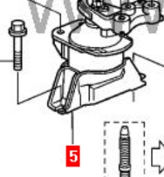 HOEM011 Kautek coxim (suporte direito inferior de motor)
