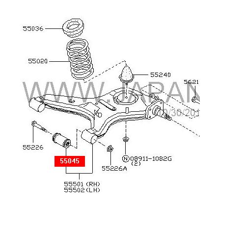 Bloco silencioso do braço oscilante inferior traseiro para Nissan Sunny (B11)