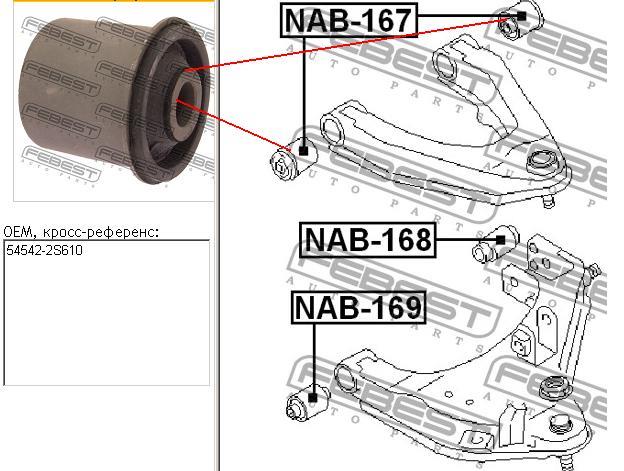 545422S610 Nissan bloco silencioso dianteiro do braço oscilante superior