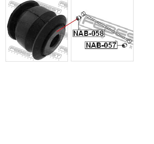 NAB058 Febest bloco silencioso da barra panhard (de suspensão traseira)
