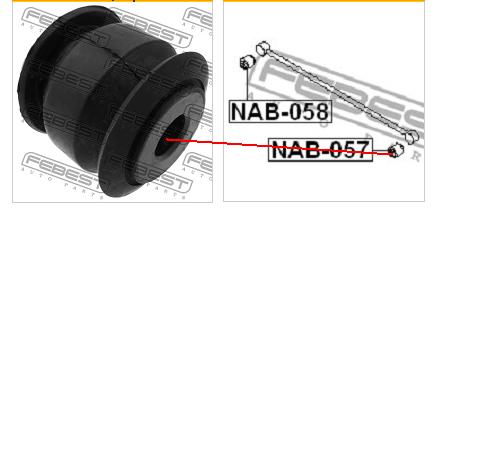 NAB-057 Febest bloco silencioso da barra panhard (de suspensão traseira)