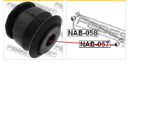 NAB241 Febest bloco silencioso da barra panhard (de suspensão traseira)