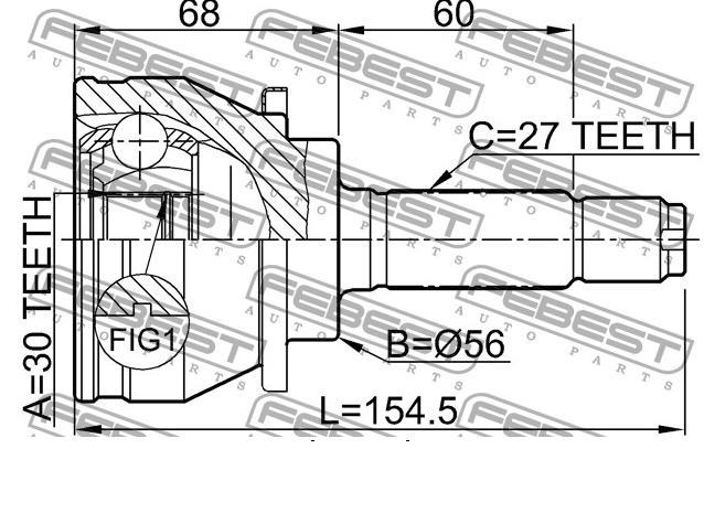 28021AA511 Subaru junta homocinética externa dianteira