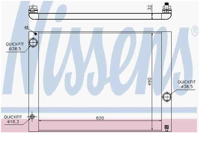 CR 580 000P Knecht-Mahle radiador de esfriamento de motor