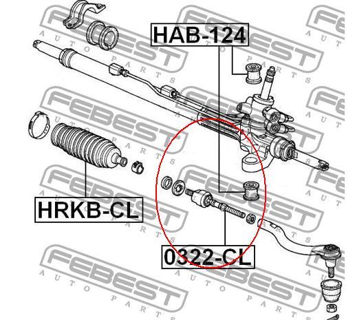 Tração de direção para Honda Accord (CL, CM)