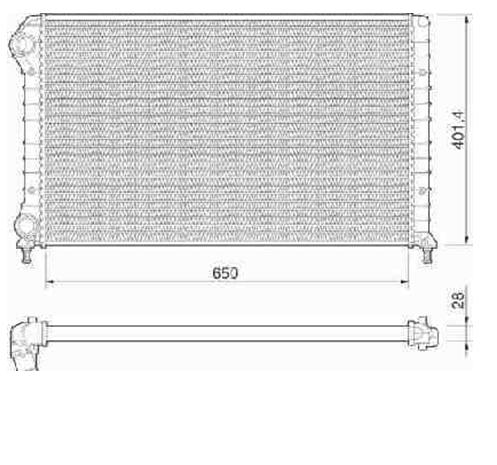 R20047 Sato Tech radiador de esfriamento de motor