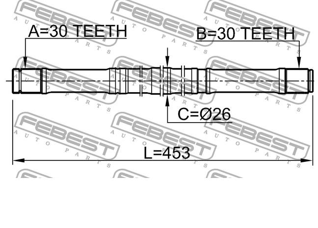 Привод передний левый Febest 0412CY2MTLH цена, от 63.70 USD