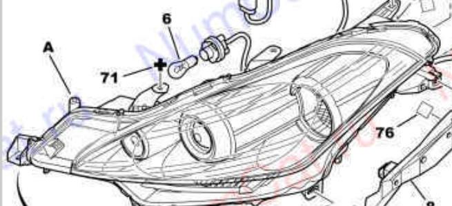 Luz esquerda para Peugeot 4007 (GP)