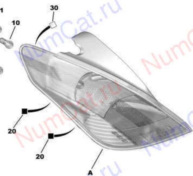 103F17291770 Peugeot/Citroen lanterna traseira direita