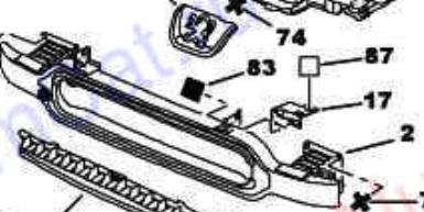 7414FN Peugeot/Citroen reforçador do pára-choque dianteiro