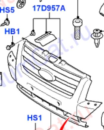 Pára-choque dianteiro, parte central para Ford Transit (V347/8)