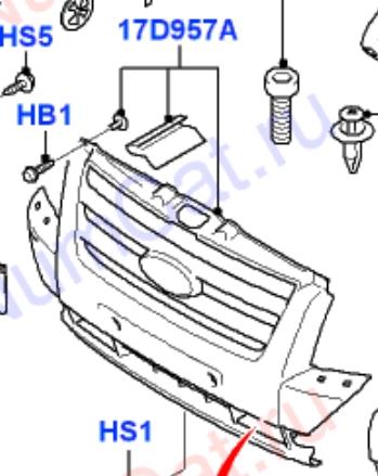 Бампер передний, центральная часть Ford 1485774