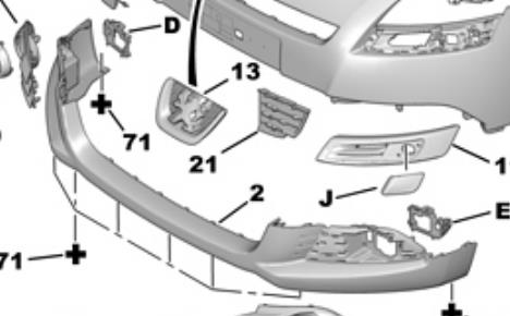 7401SV Peugeot/Citroen Бампер передний, нижняя часть
