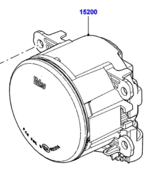 LR001587 Rover luzes de nevoeiro esquerdas/direitas