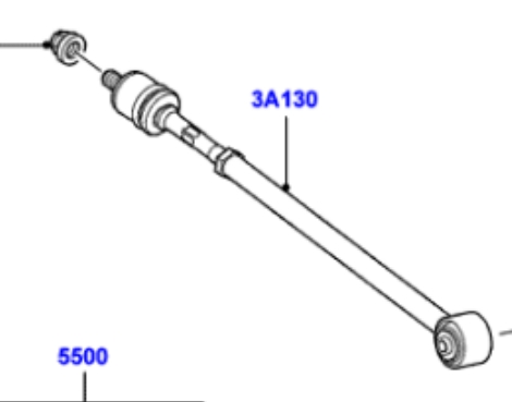 LR019117 Rover barra transversal de suspensão traseira