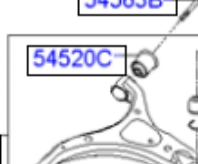 Bloco silencioso dianteiro do braço oscilante inferior 545502P000 Hyundai/Kia