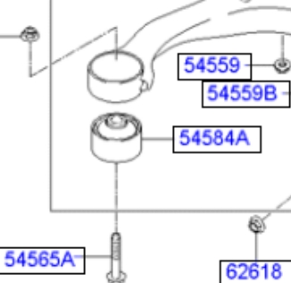 ADBP800354 Blue Print bloco silencioso dianteiro do braço oscilante inferior