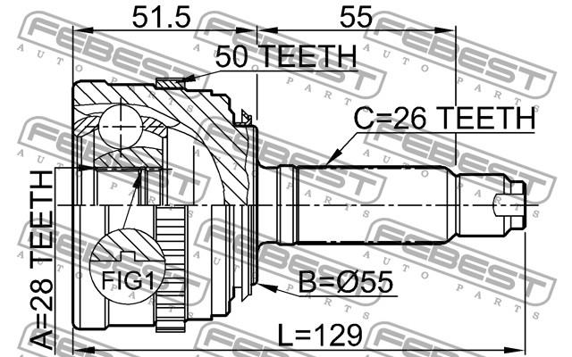 44010SR3J55 Honda junta homocinética externa dianteira
