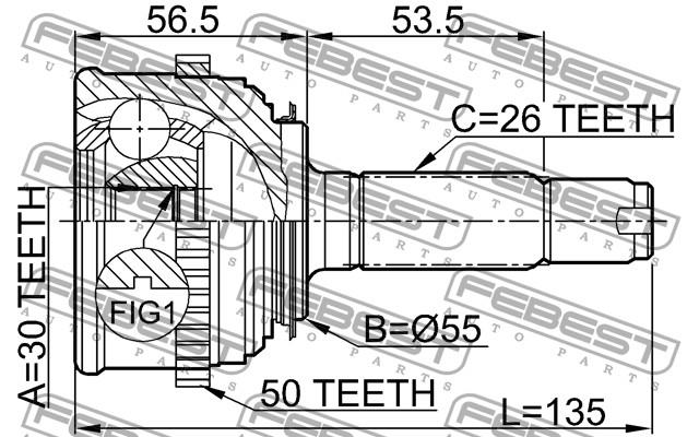 Junta homocinética externa dianteira para Honda Civic (EJ9, EK3/4)