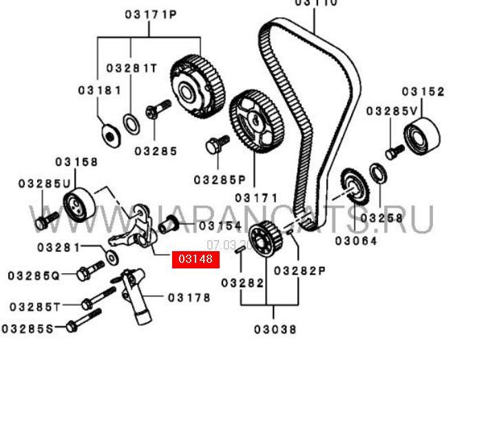  Натяжитель ремня ГРМ Mitsubishi Colt 6