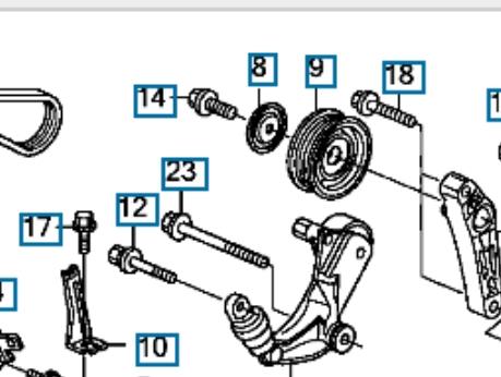Rolo de reguladora de tensão da correia de transmissão para Honda Civic (FD1)