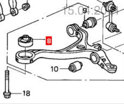 HOBS069 Kautek bloco silencioso dianteiro do braço oscilante inferior