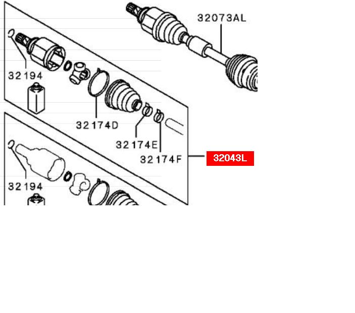 J52004 Tangun junta homocinética interna dianteira