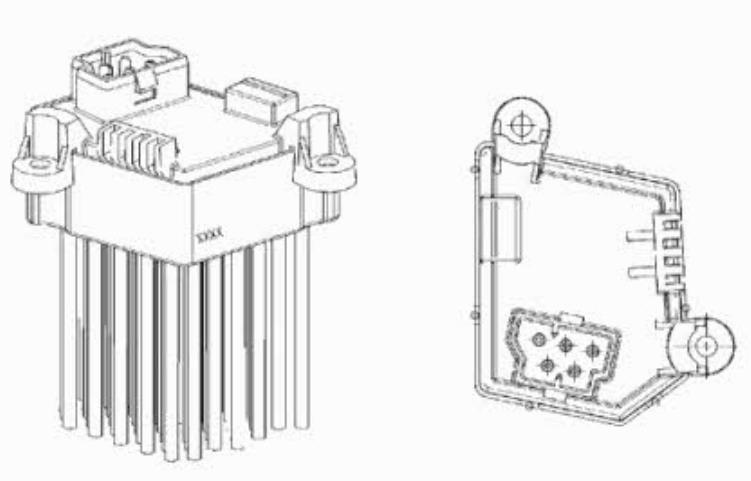 261393 Cargo resistor (resistência de ventilador de forno (de aquecedor de salão))