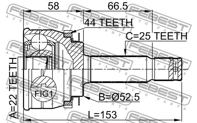 4950725A10 Hyundai/Kia junta homocinética externa dianteira