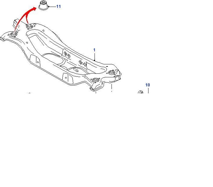 Bloco silencioso de viga traseira (de plataforma veicular) para Ford Mondeo (B4Y)