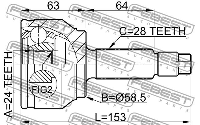 Junta homocinética externa dianteira para Mazda 5 (CR)