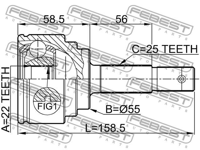 Q1310391 Q-fix junta homocinética externa dianteira