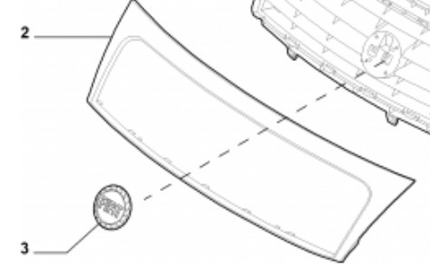 Placa sobreposta (carcaça) de grelha do radiador para Fiat Scudo (270)